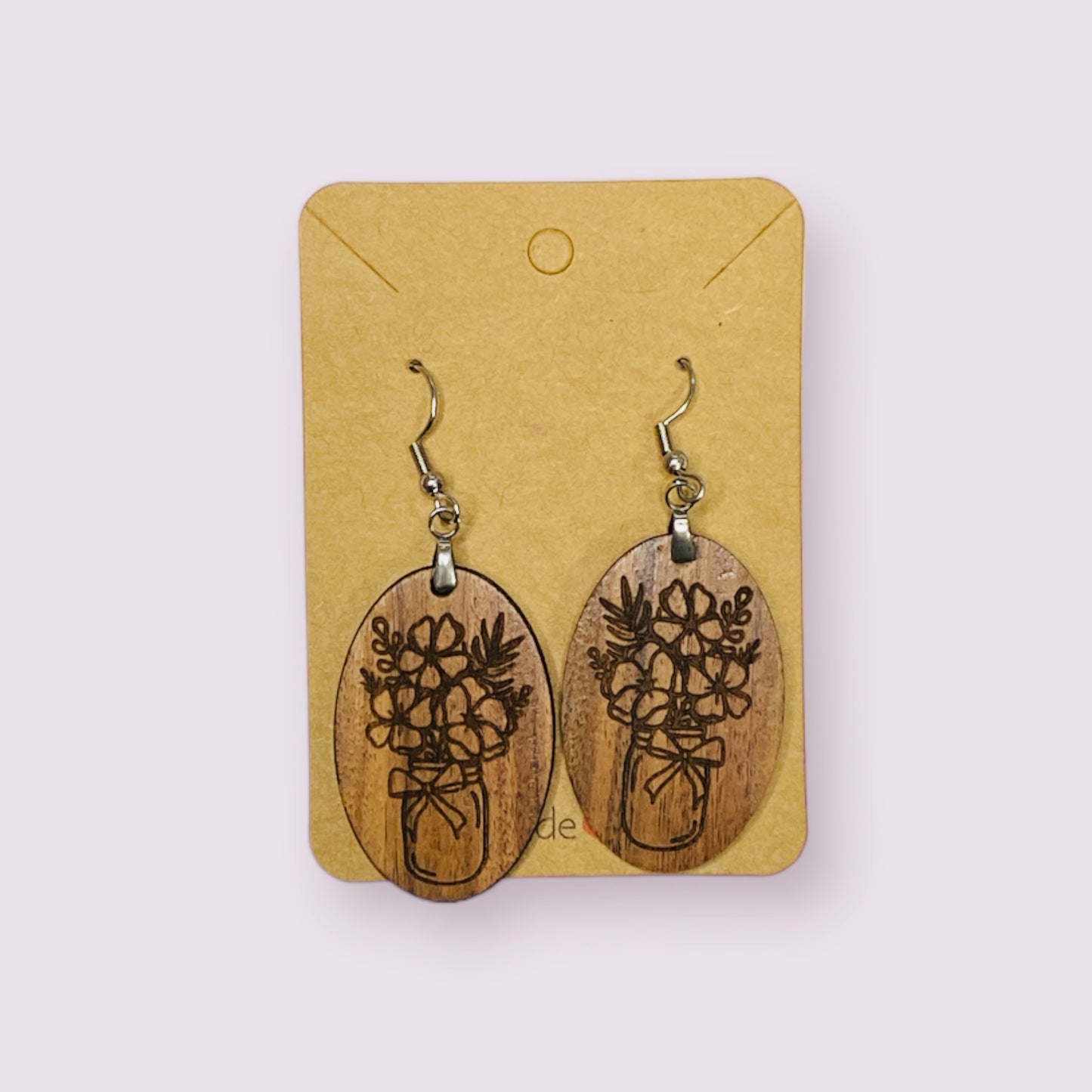 Bolivian Rosewood Floral Earrings