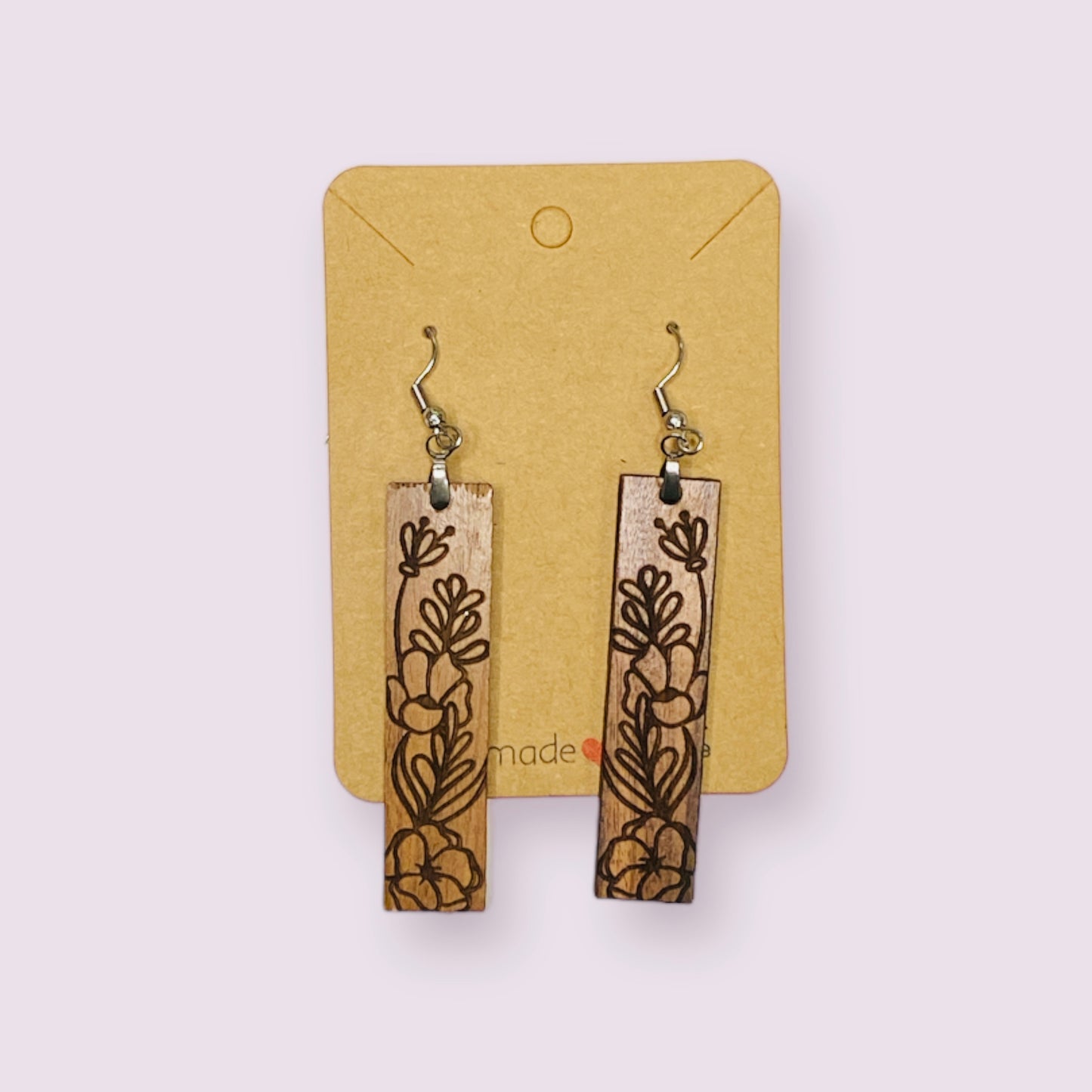 Bolivian Rosewood Floral Earrings