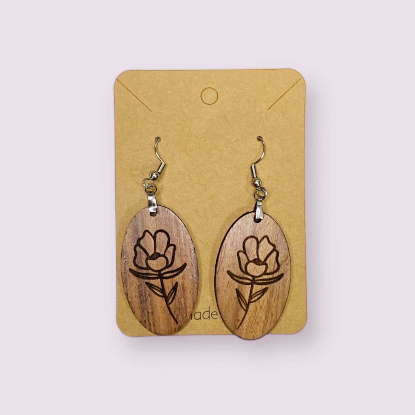 Bolivian Rosewood Floral Earrings