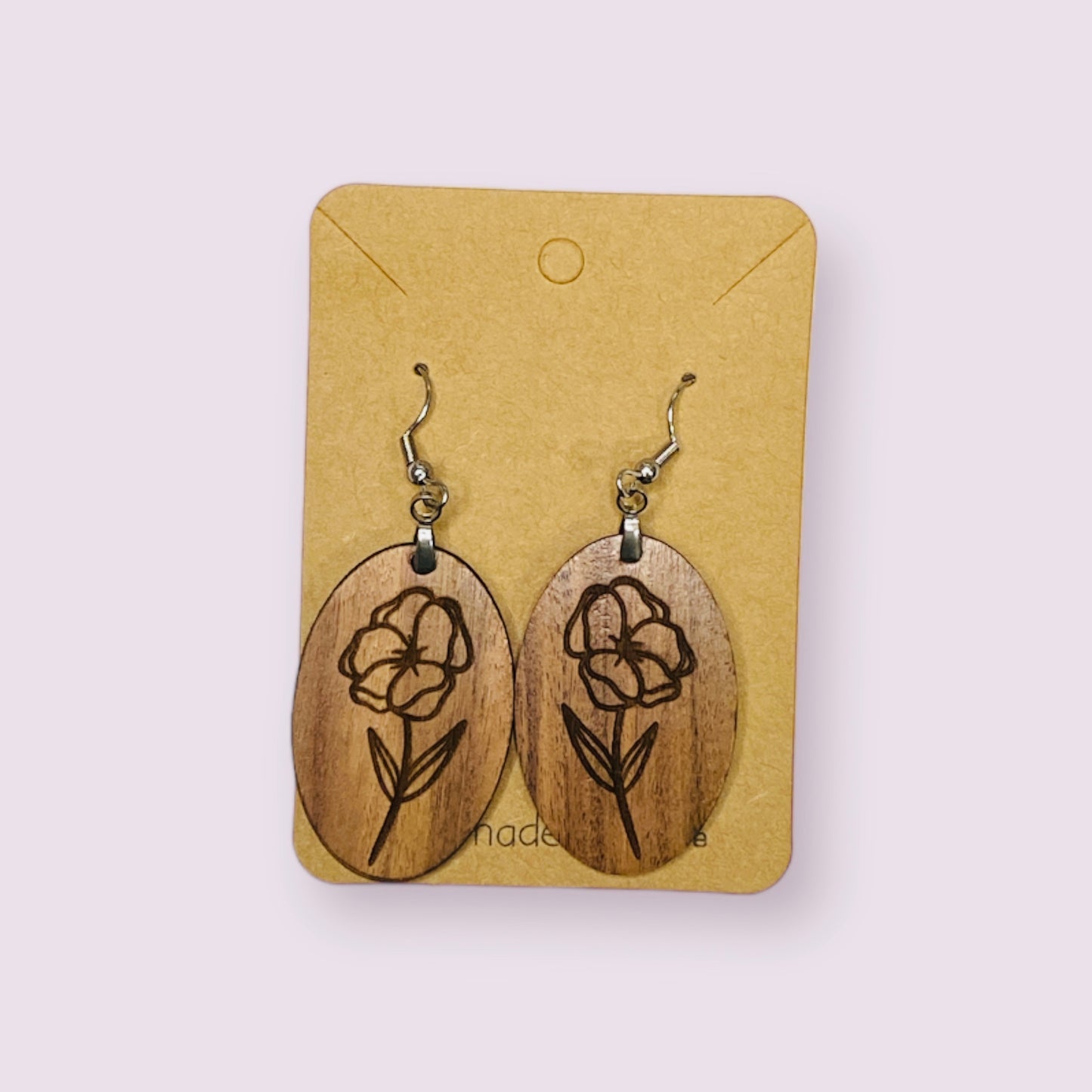 Bolivian Rosewood Floral Earrings