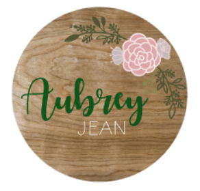 Aubrey Custom Floral Name Sign