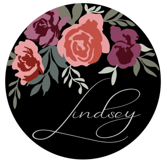 Lindsey Custom Floral Name Sign