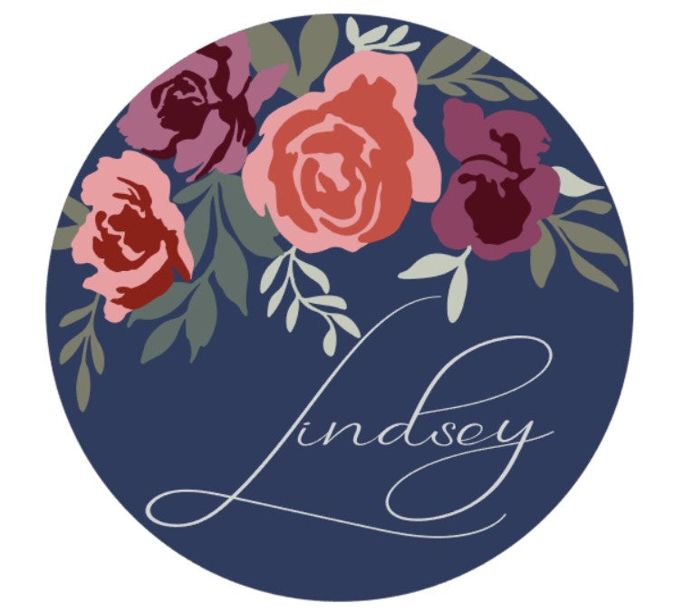 Lindsey Custom Floral Name Sign