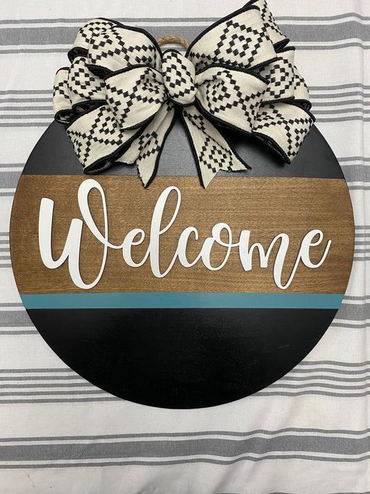 18” Round Door Hanger / Welcome Sign