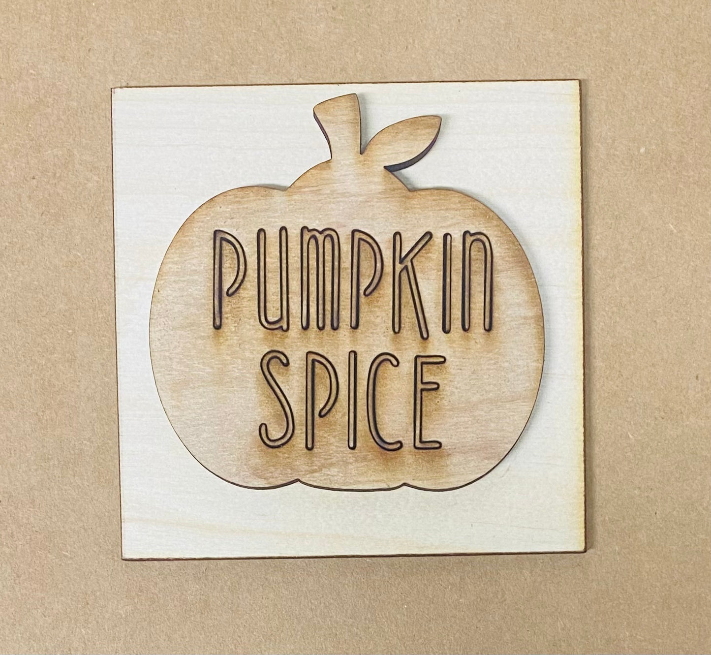 Fall Pumpkin Spice interchangeable Tile Insert