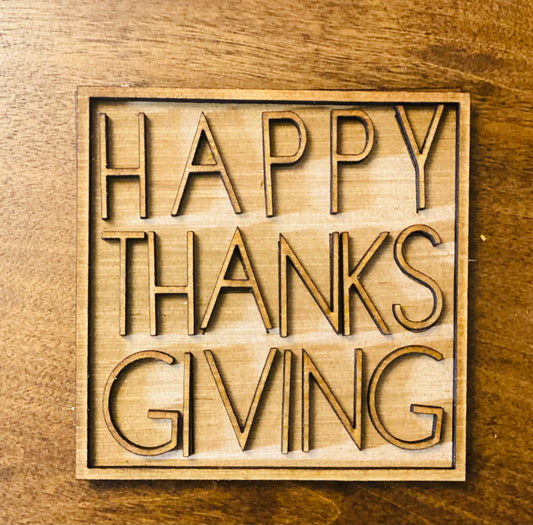 Happy Thanksgiving Tile Insert