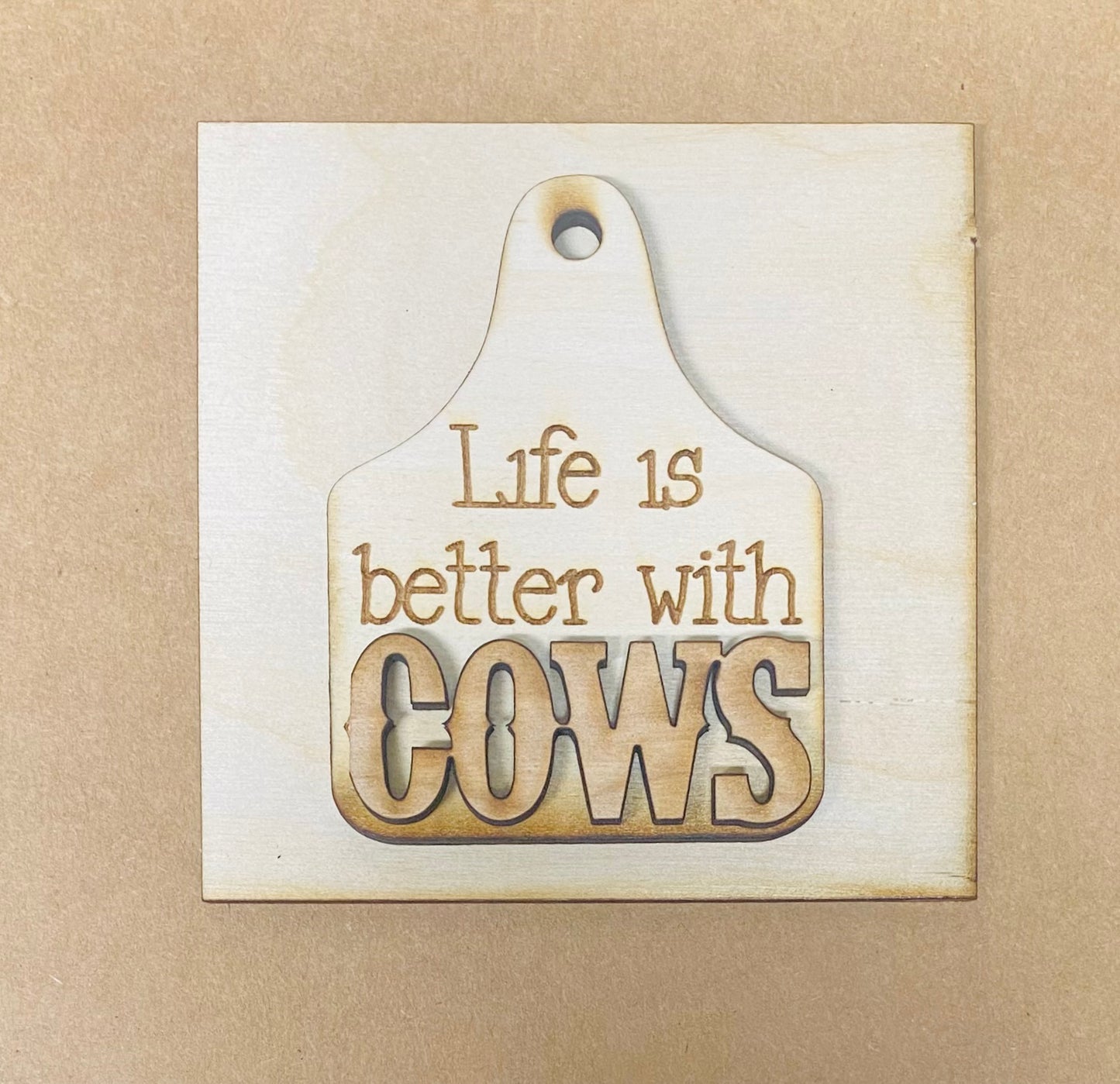 Farmhouse Life With Cows Interchangeable Tile Insert