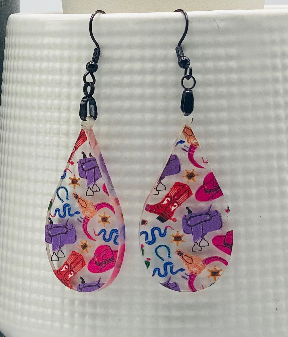 Cowgirl Chic Acrylic Earrings