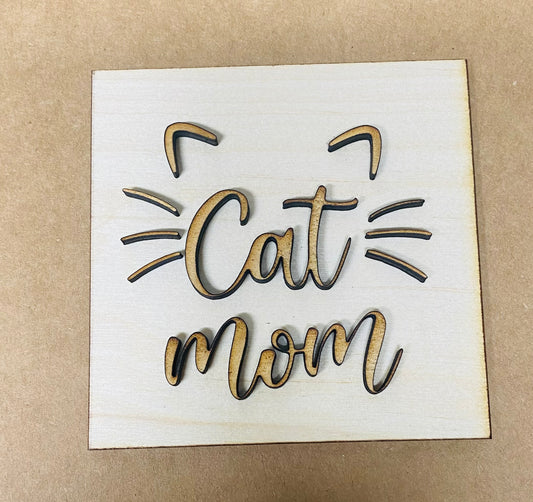 Cat Mom Interchangeable Tile Insert