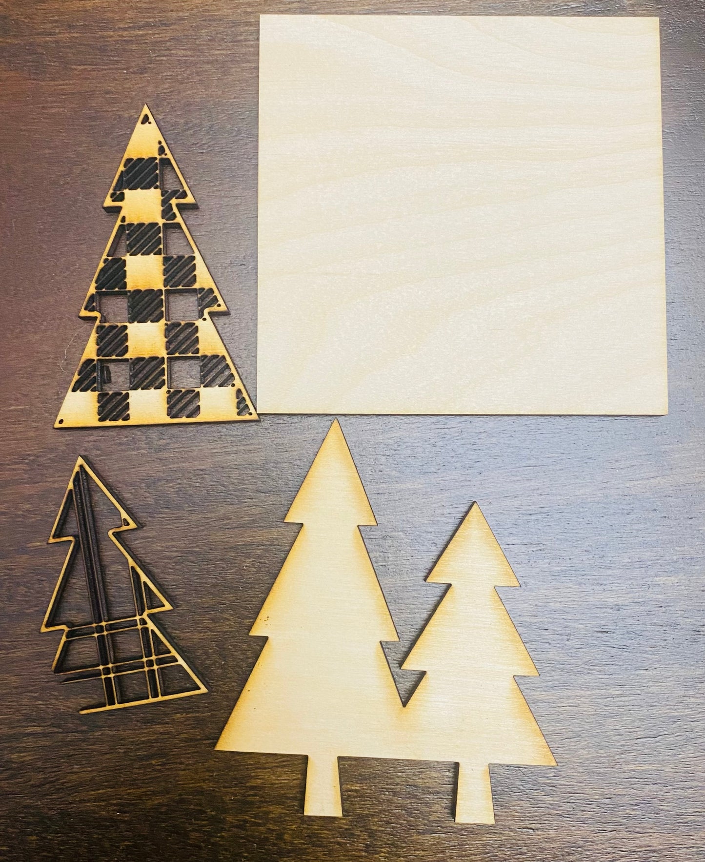 Geometric Christmas Trees Interchangeable Tile Insert